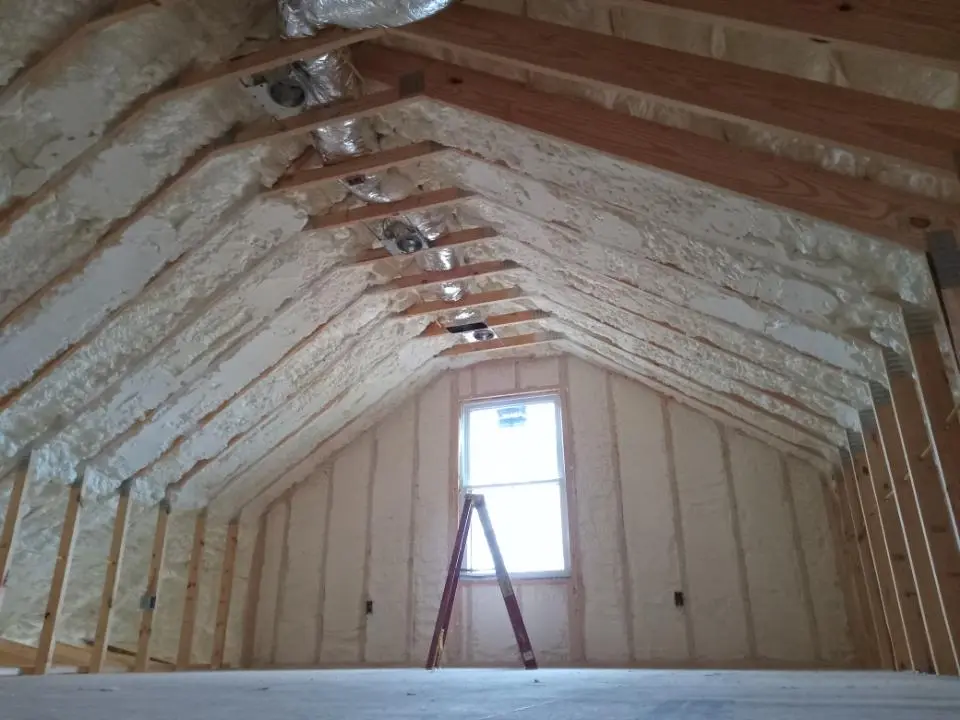 Spray foam roofing application for Crawl Space Insulation project in Orangetown